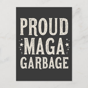 Cartão Postal Lixo Orgulhoso De MAGA Para Eleição Do Apoiador De
