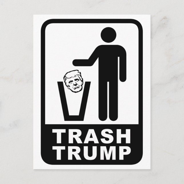 Cartão Postal lixo trump (Frente)