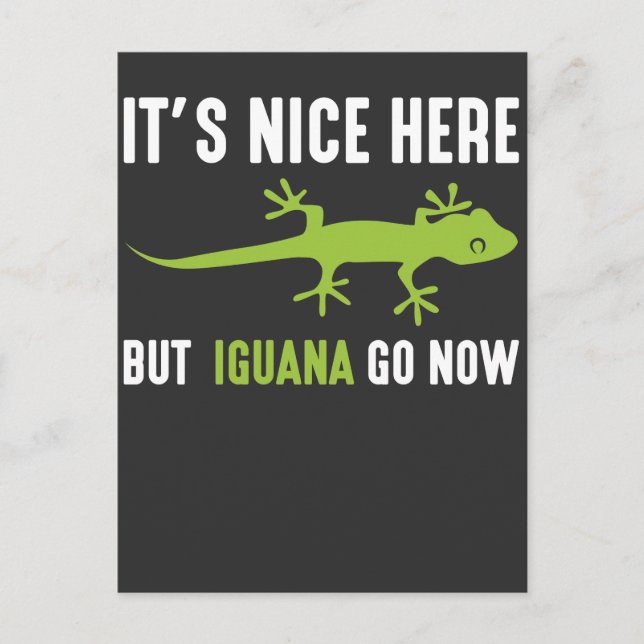 Cartão Postal Lizard Lover Iguana Green Gecko Party Animal (Frente)