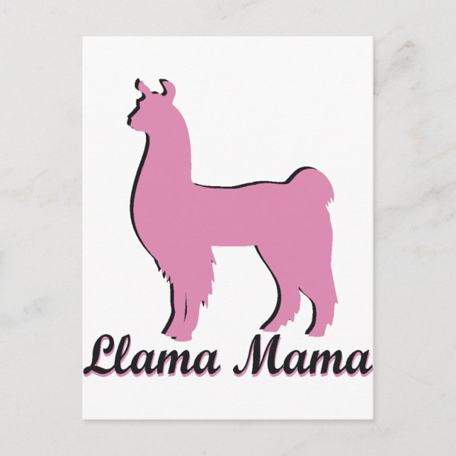 Cartão Postal Llama Mama (Frente)