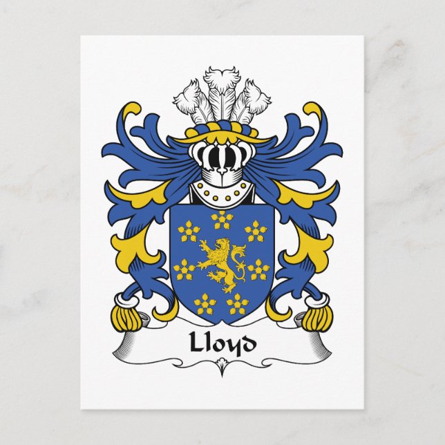 Cartão Postal Lloyd Family Crest (Frente)