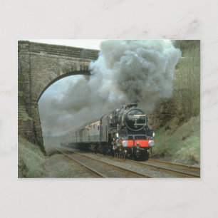 Cartão Postal LMS classe 5 blasts ao longo da Settle & Carlisle 