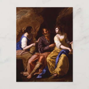 Cartão Postal Ló e suas Filhas por Artemisia Gentileschi 