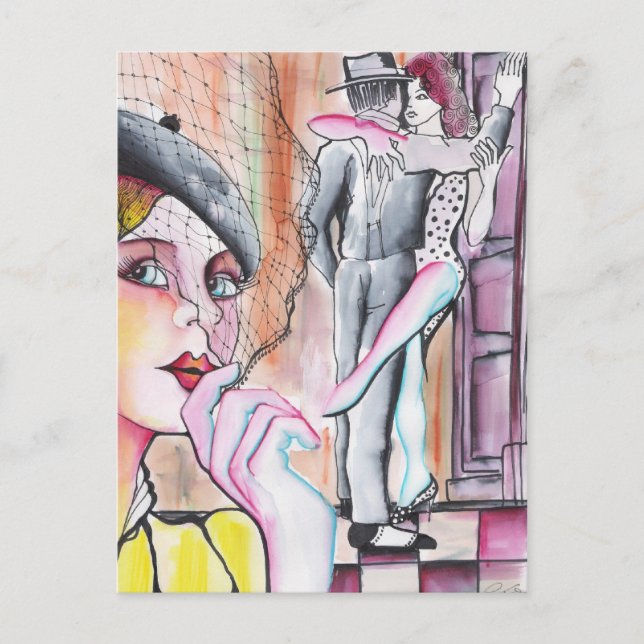 Cartão Postal Lo han visto con otra! - Tango (Frente)