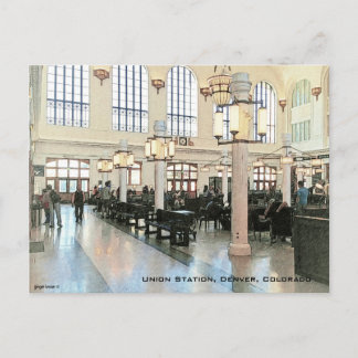Cartão Postal Lobby Removido Da Estação Union, Denver, CO, Light