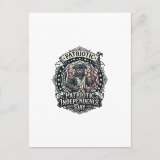 Cartão Postal Lobisomem Patriota Horror Patriótico Monstro Patri