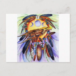 Cartão Postal Lobo da Liberdade e Espíritos da Águia Unem-se