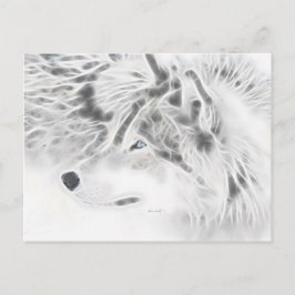 Cartão Postal Lobo de prata bonito