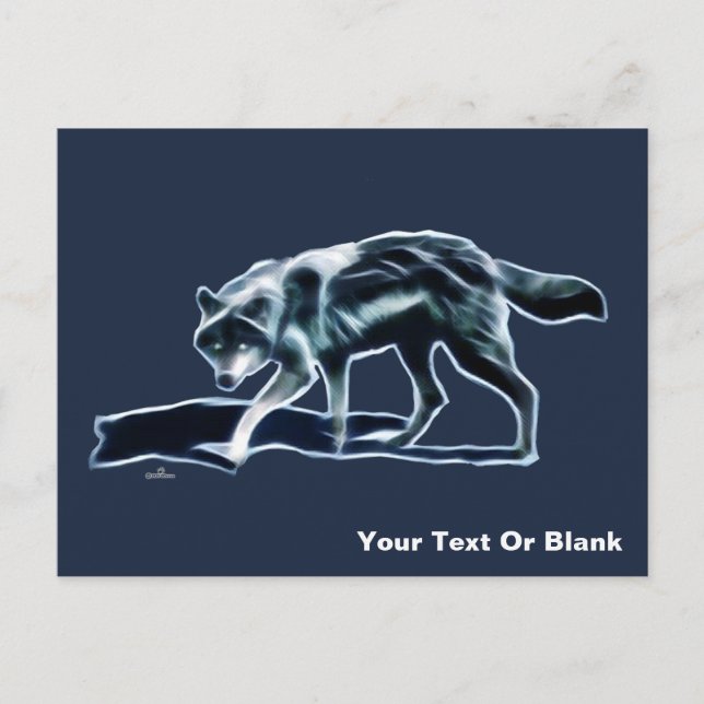 Cartão Postal Lobo Escuro (Frente)