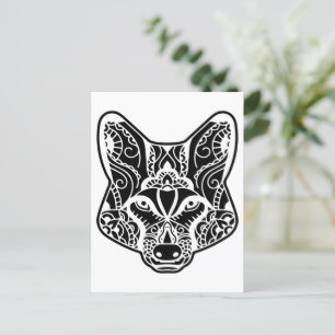 Cartão Postal Lobo Tribal