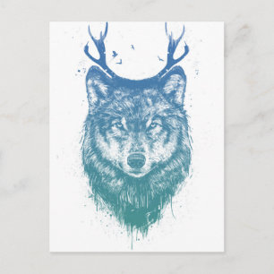 Cartão Postal Lobo veado