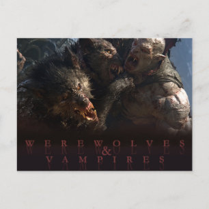 Cartão Postal Lobos e Vampiros - A Batalha