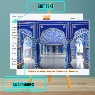 Cartão Postal Local da cidade de Jaipur, Índia