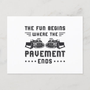 Cartão Postal Local de Extremidades do Pavimento do Bulldozer do