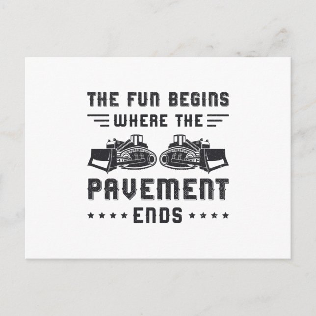 Cartão Postal Local de Extremidades do Pavimento do Bulldozer do (Frente)