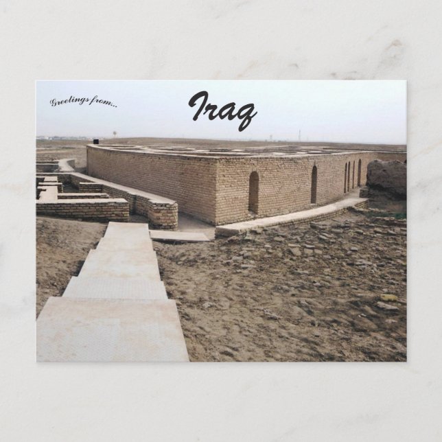 Cartão Postal Local de nascimento de Abraão Nasiriyah Iraque (Frente)