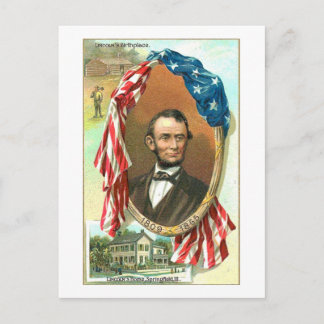 Cartão Postal Local de nascimento de Lincoln