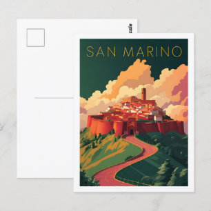 Cartão Postal Local de Viagem Famoso de San Marino