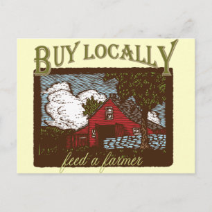 Cartão Postal Local do comprar, Alimente um agricultor