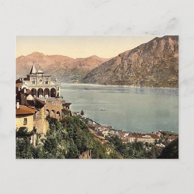 Cartão Postal Locarno, Madonna del Sasso, Tessin, Suiça vi (Frente)