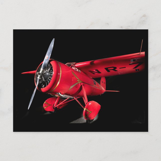 Cartão Postal Lockheed Vega 5B, Amelia Earhart (Frente)