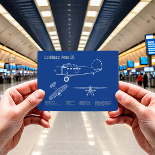 Cartão Postal Lockheed Vega 5B - Planos de avião AD