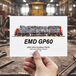 Cartão Postal Locomotiva a Diesel EMD GP60 da Southern Pacific