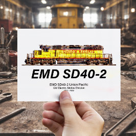 Cartão Postal Locomotiva a diesel EMD SD40-2. Union Pacific