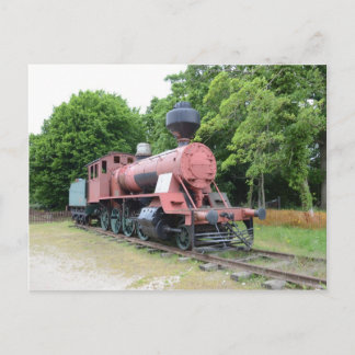 Cartão Postal Locomotiva a Vapor Americana Antiga