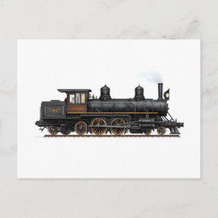 Cartão Postal Locomotiva a Vapor Antiga Vintage
