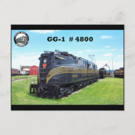 Cartão Postal Locomotiva da ferrovia da Pensilvânia GG-1 #4800 -