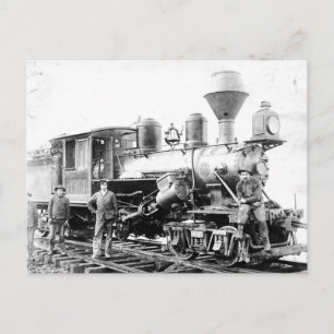 Cartão Postal Locomotiva Ferroviária - Foto Vintage