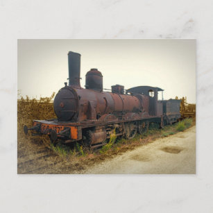 Cartão Postal Locomotiva Velho a Vapor em Portugal
