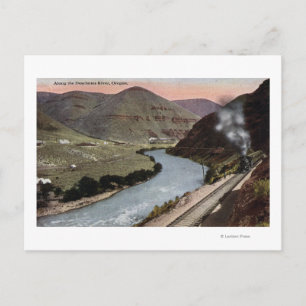 Cartão Postal Locomotivas a vapor na via