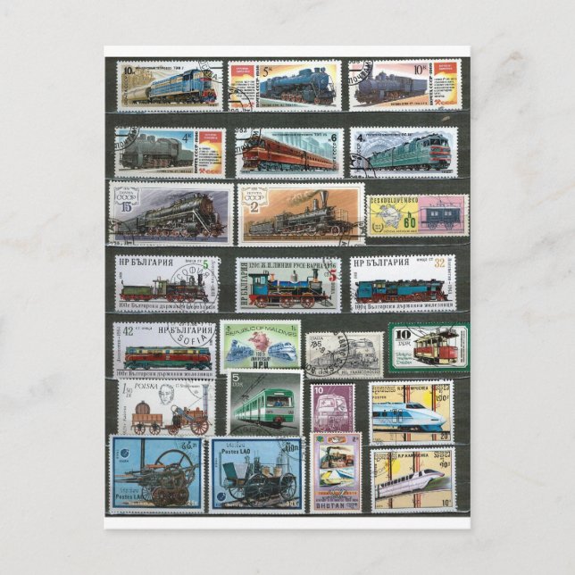 Cartão Postal Locomotivas de comboios 4 (Frente)