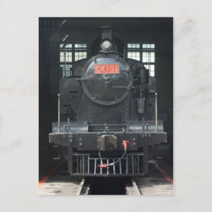 Cartão Postal Locomotive na Rothouse de Changhua, Taiwan