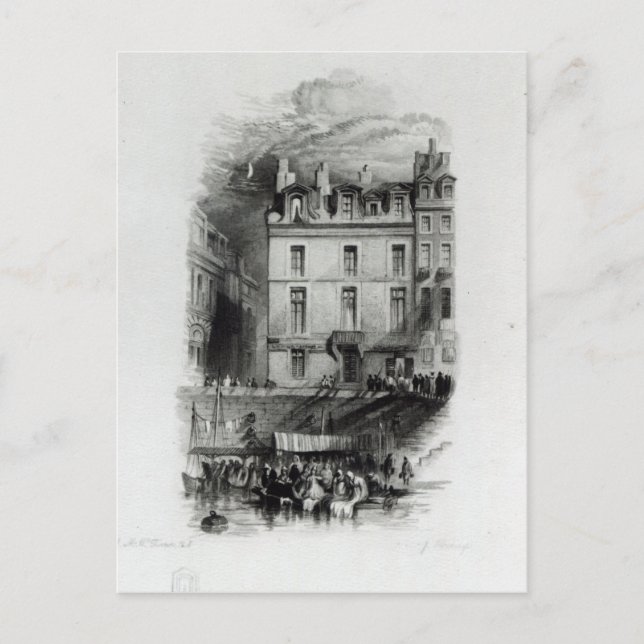 Cartão Postal Lodgings de Napoleão no Quai Conti, 1834-36 (Frente)