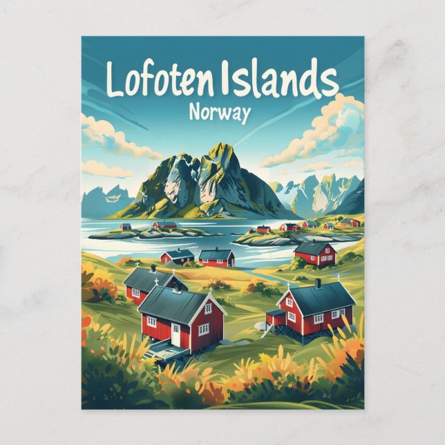 Cartão Postal Lofoten Islands Norway (Frente)