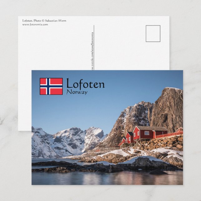 Cartão Postal Lofoten Noruega (Frente/Verso)
