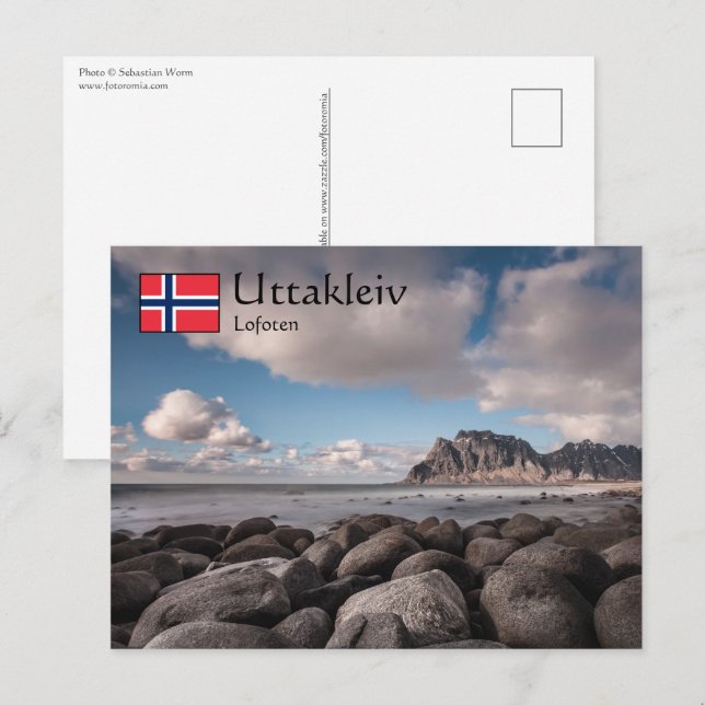 Cartão Postal Lofoten Uttakleiv (Frente/Verso)