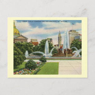 Cartão Postal Logan Circle, Philadelphia Vintage