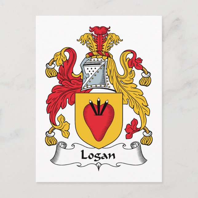 Cartão Postal Logan Family Crest (Frente)