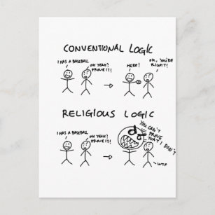 Cartão Postal Lógica religiosa