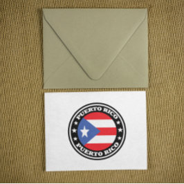Cartão Postal Logo da Ronda Nacional de Bandeira Porto Rico