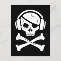 logotipo anti-RIAA Pirata de Música Pirataria
