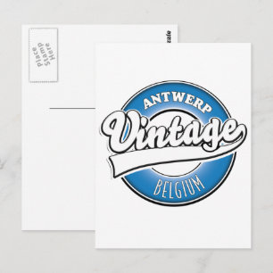 Cartão Postal logotipo antigo de antwerpen bélgica