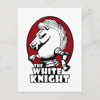 Cartão Postal Logotipo Branco Vermelho