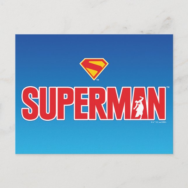 Cartão Postal Logotipo clássico do Super-Homem (Frente)