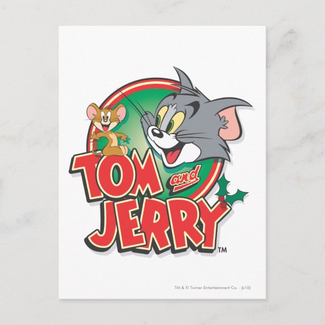 Cartão Postal Logotipo clássico do Tom e do Jerry (Frente)