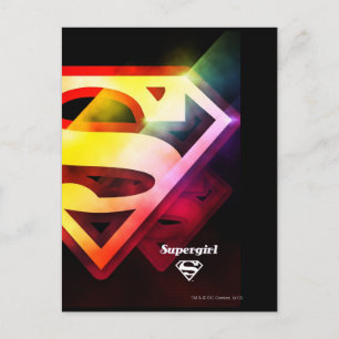 Cartão Postal Logotipo colorido de Supergirl
